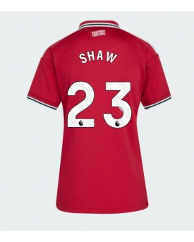 Billige Fotballdrakt Manchester United Luke Shaw #23 Replika Hjemmedrakt Dame 2026-27 Kortermet